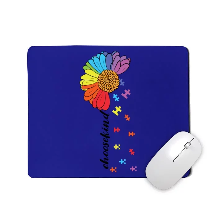 Choose Kind Autism Awareness Flower Gift Mousepad