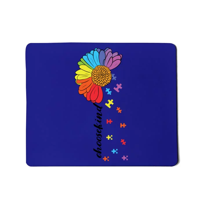 Choose Kind Autism Awareness Flower Gift Mousepad