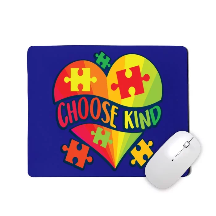 Choose Kind Autism Support Autistic Heart Asd Kindness Gift Mousepad