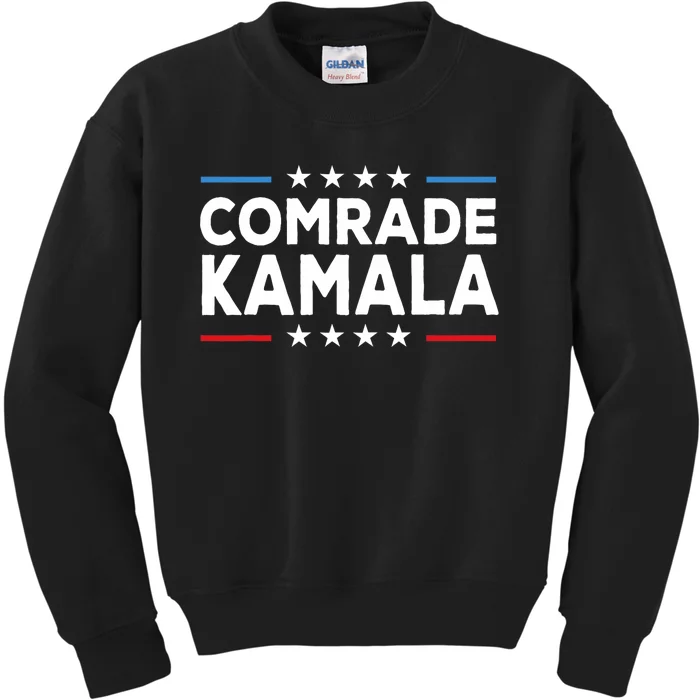 Comrade Kamala Anti Kamala Harris Kids Sweatshirt