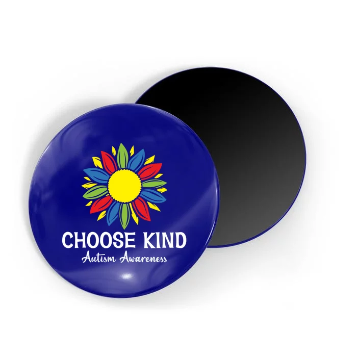 Choose Kind Autism Awareness Month Parents Sunflower Lover Cool Gift Magnet