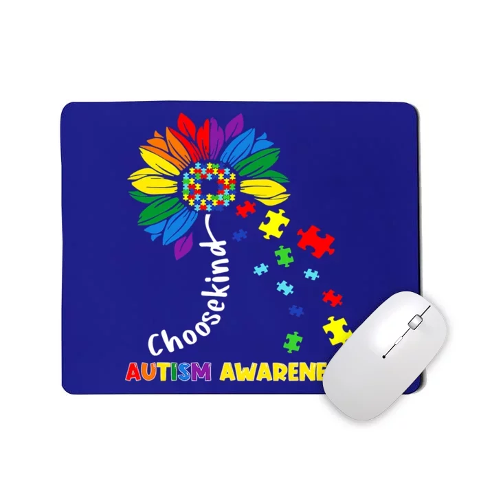 Choose Kind Autism Awareness Sunflower Mom Cute Funny Gift Cute Gift Mousepad