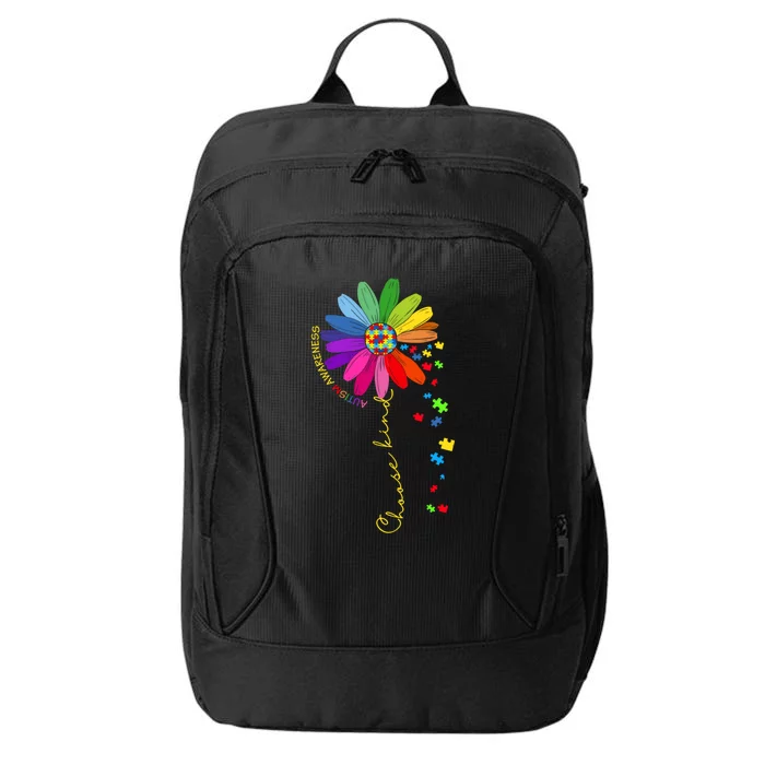 Choose Kind Autism Awareness Sunflower Mom Gift City Backpack