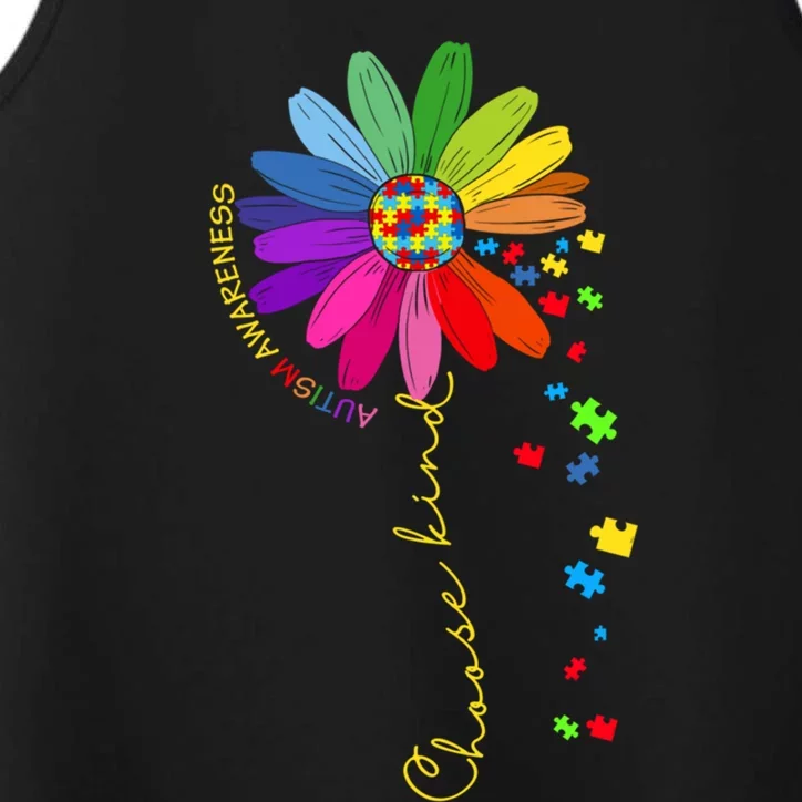 Choose Kind Autism Awareness Sunflower Mom Gift Performance Tank