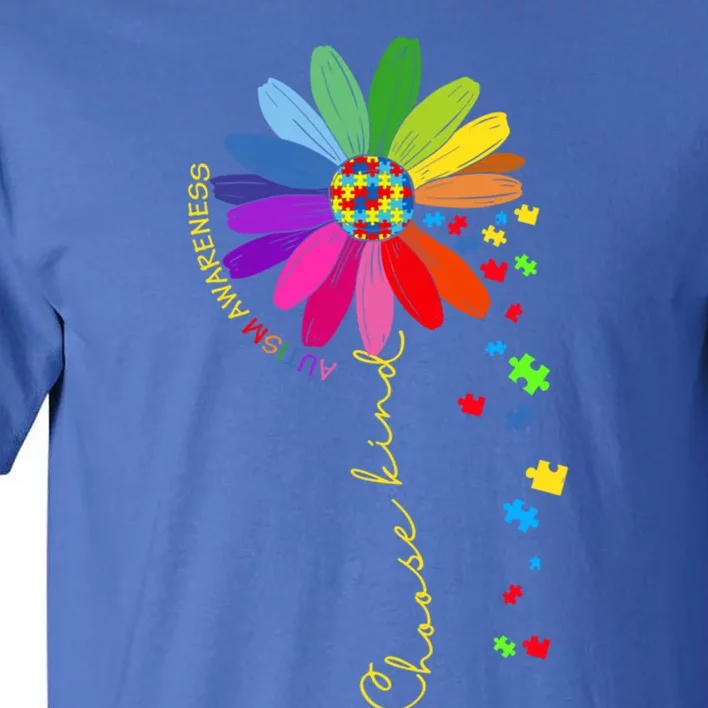 Choose Kind Autism Awareness Sunflower Mom Gift Tall T-Shirt