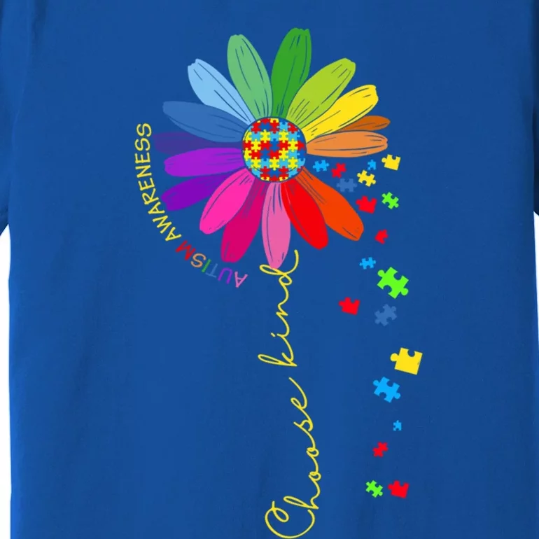 Choose Kind Autism Awareness Sunflower Mom Gift Premium T-Shirt