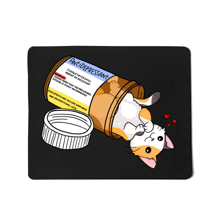 Calico Kitty Antidepressant Love Medicine Mousepad