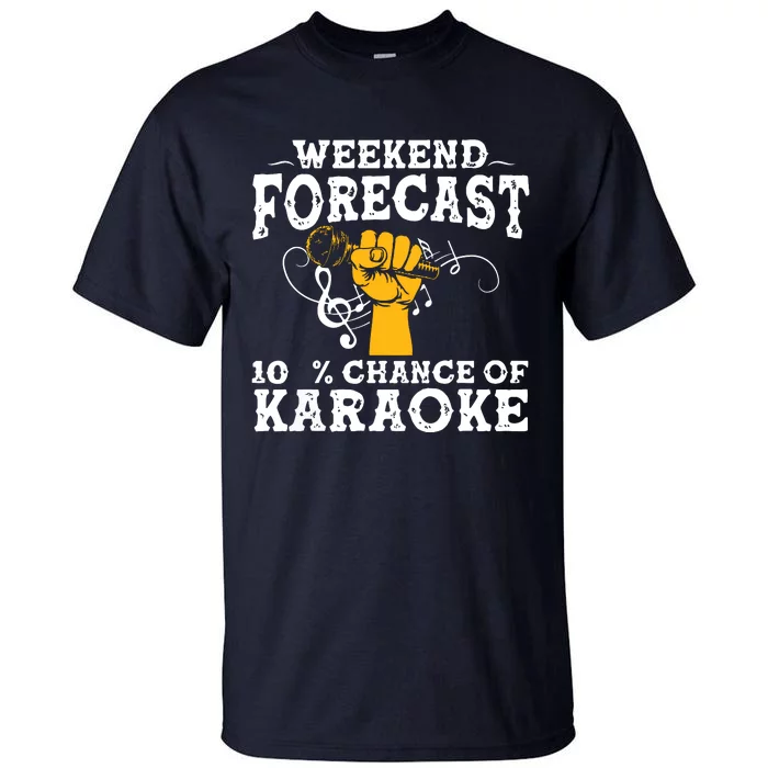 Cool Karaoke Art Men Women Karaoke Box Microphone Singing Tall T-Shirt