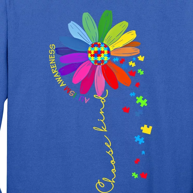 Choose Kind Autism Awareness Sunflower Mom Gift Long Sleeve Shirt