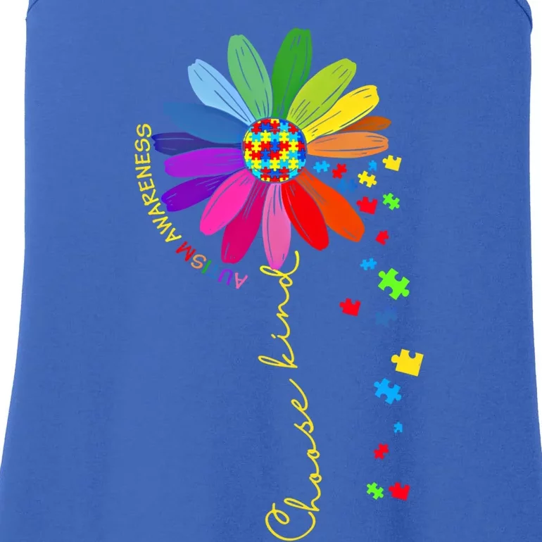 Choose Kind Autism Awareness Sunflower Mom Gift Ladies Essential Tank