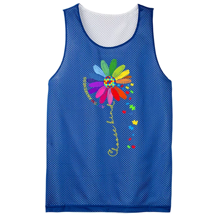 Choose Kind Autism Awareness Sunflower Mom Gift Mesh Reversible Basketball Jersey Tank