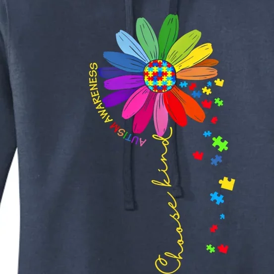 Choose Kind Autism Awareness Sunflower Mom Gift Women's Pullover Hoodie