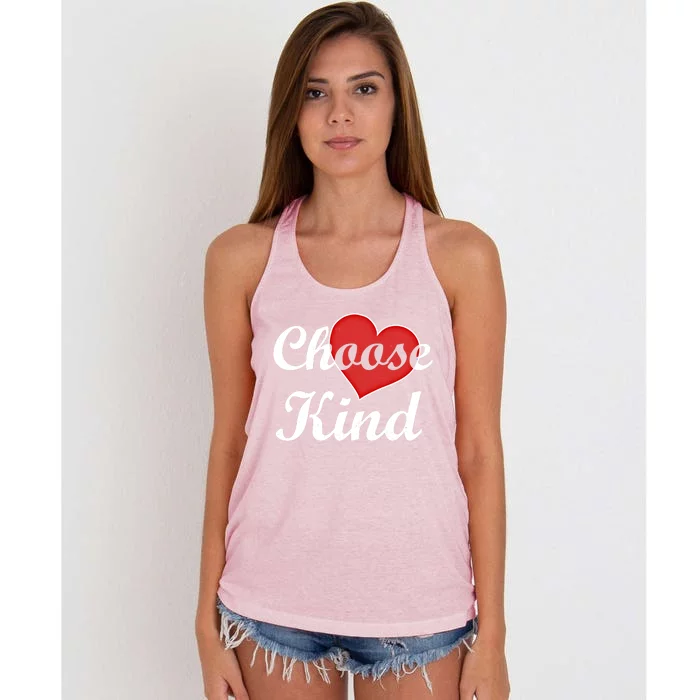 Choose Kind Autism Awarness Antibullying Gift Gift Women's Knotted Racerback Tank