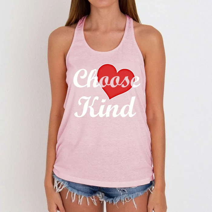 Choose Kind Autism Awarness Antibullying Gift Gift Women's Knotted Racerback Tank