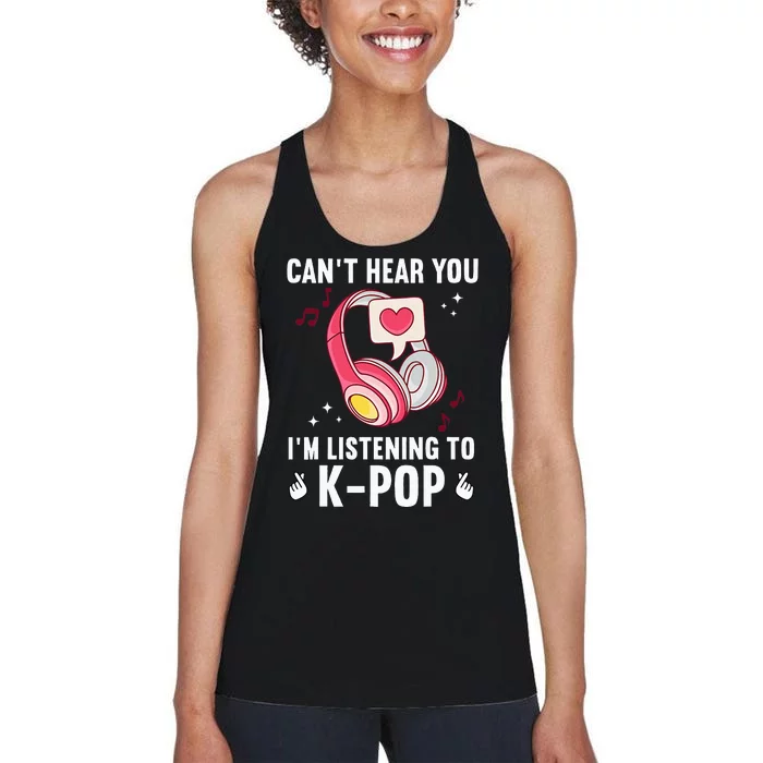 Cool Kpop Art For Teen Korean Band Lover Kpop Women's Racerback Tank