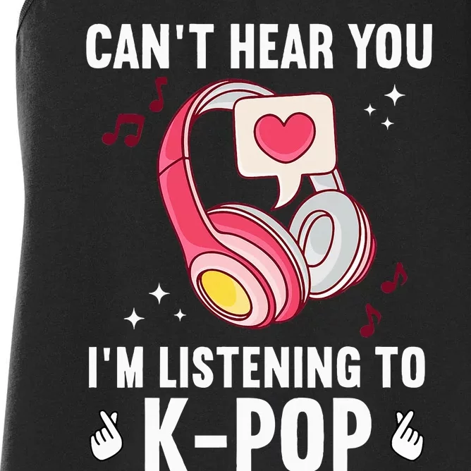 Cool Kpop Art For Teen Korean Band Lover Kpop Women's Racerback Tank