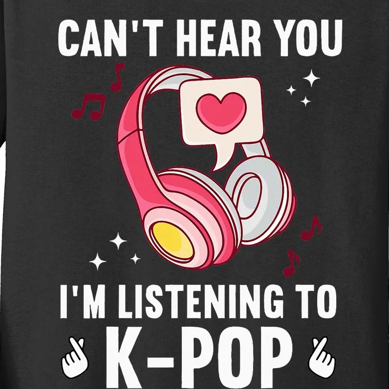 Cool Kpop Art For Teen Korean Band Lover Kpop Kids Long Sleeve Shirt