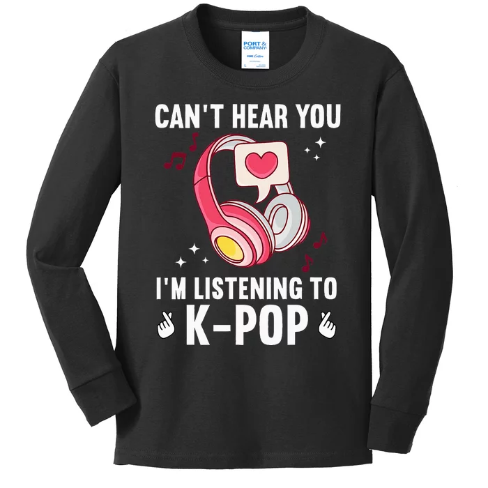 Cool Kpop Art For Teen Korean Band Lover Kpop Kids Long Sleeve Shirt