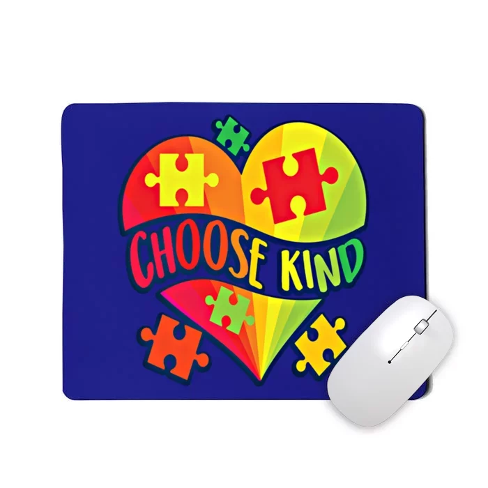 Choose Kind Autism Support Autistic Heart Asd Kindness Gift Mousepad