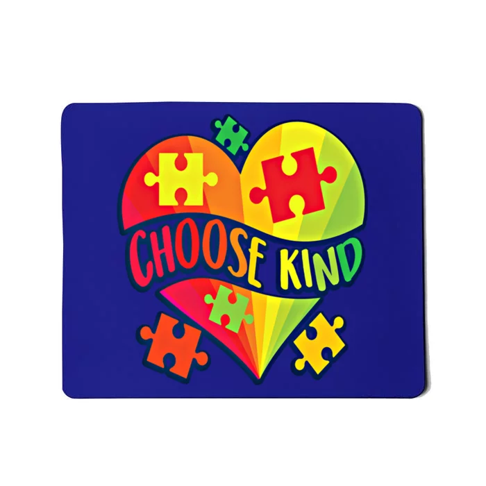 Choose Kind Autism Support Autistic Heart Asd Kindness Gift Mousepad