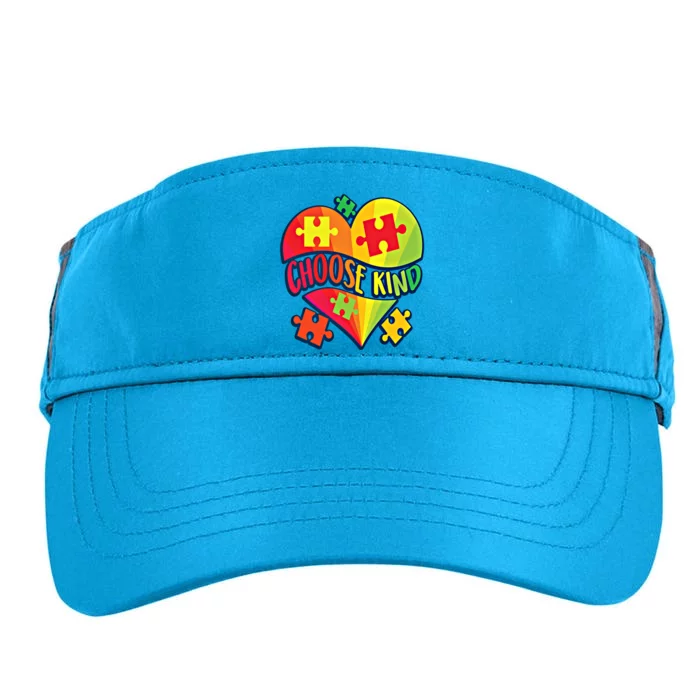 Choose Kind Autism Support Autistic Heart Asd Kindness Gift Adult Drive Performance Visor