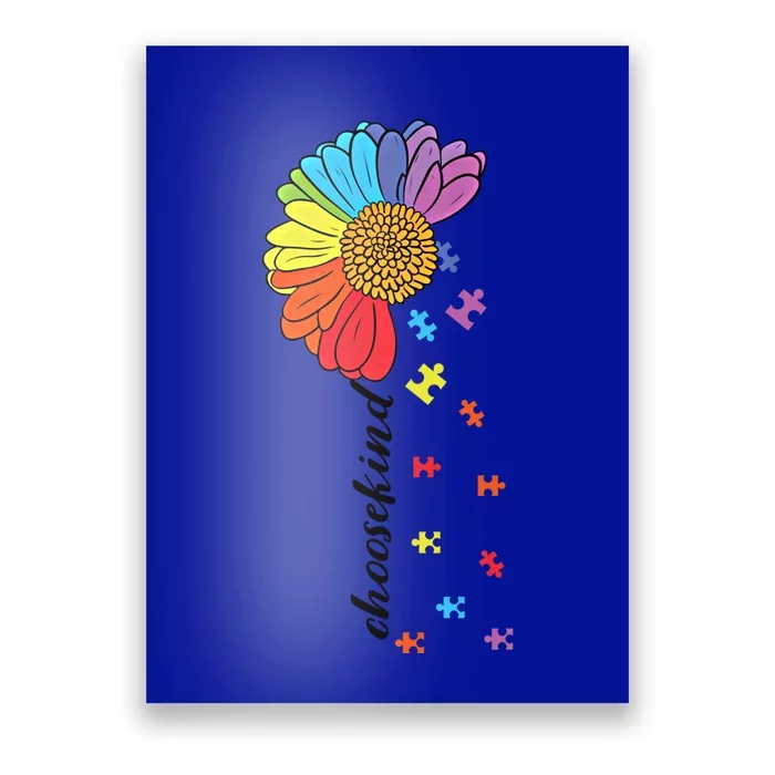 Choose Kind Autism Awareness Flower Funny Gift Poster