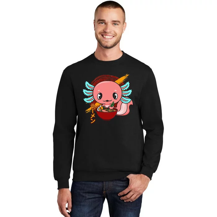 Cute Kawaii Anime Axolotl Japanese Ra Noodles Sweatshirt