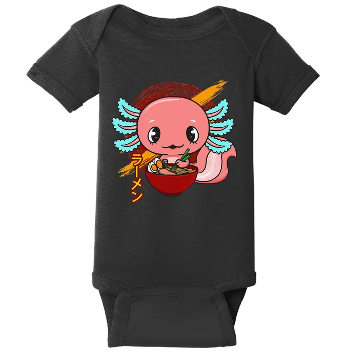 Cute Kawaii Anime Axolotl Japanese Ra Noodles Baby Bodysuit