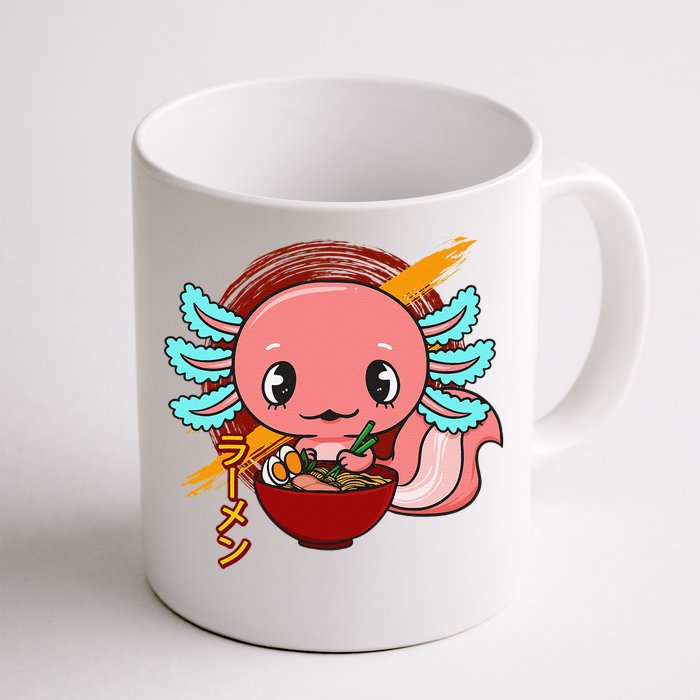 Cute Kawaii Anime Axolotl Japanese Ra Noodles Front & Back Coffee Mug