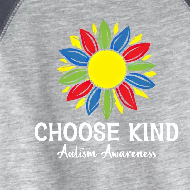 Choose Kind Autism Awareness Month Parents Sunflower Lover Gift Toddler Fine Jersey T-Shirt