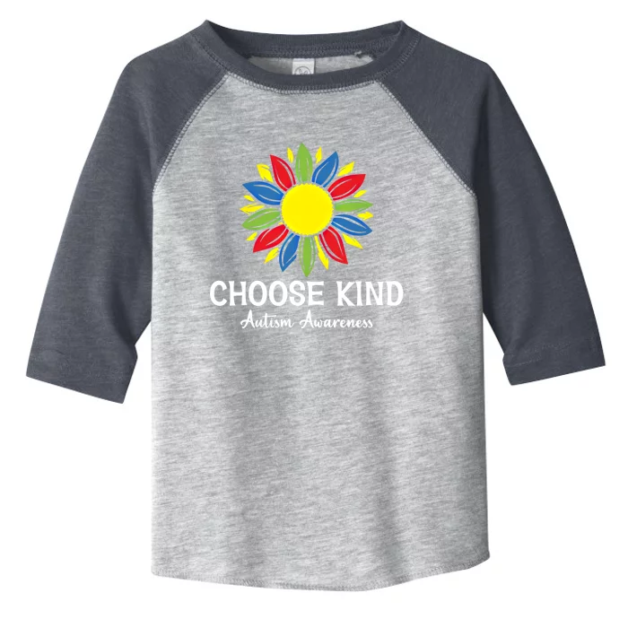 Choose Kind Autism Awareness Month Parents Sunflower Lover Gift Toddler Fine Jersey T-Shirt