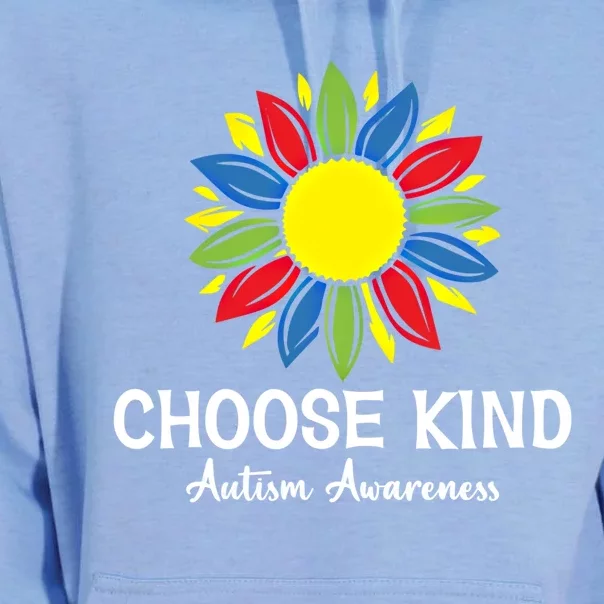 Choose Kind Autism Awareness Month Parents Sunflower Lover Gift Unisex Surf Hoodie