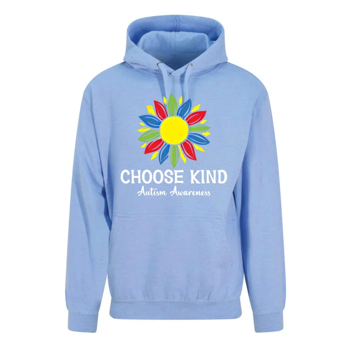 Choose Kind Autism Awareness Month Parents Sunflower Lover Gift Unisex Surf Hoodie