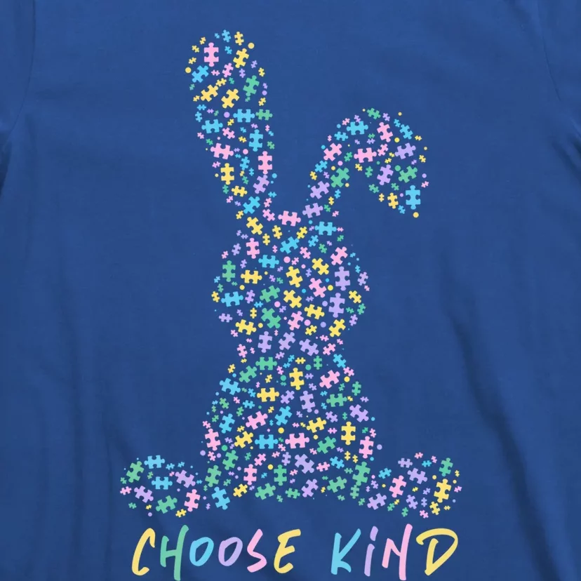 Choose Kind Autism Awareness Puzzle Bunny Easter Gift T-Shirt