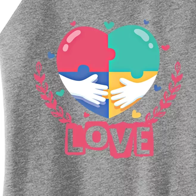 Choose Kind Autism Awareness Spread Love Neurodiversity Gift Women’s Perfect Tri Rocker Tank