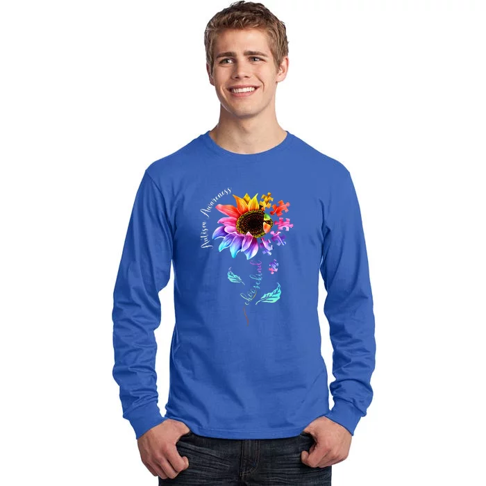 Choose Kind Autism Gift For Autism Awareness Mom Tall Long Sleeve T-Shirt