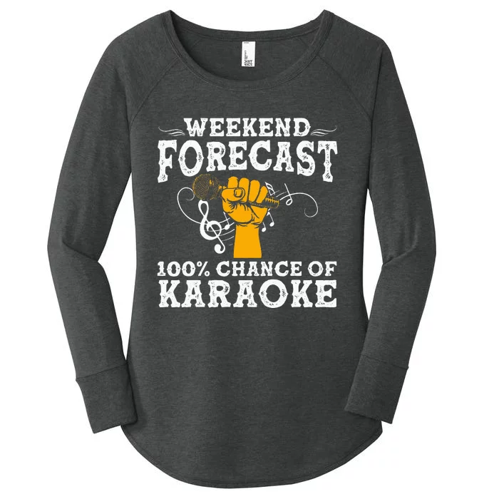 Cool Karaoke Art Women Karaoke Box Microphone Singing Women's Perfect Tri Tunic Long Sleeve Shirt