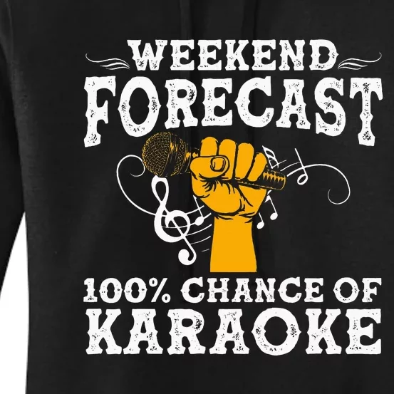 Cool Karaoke Art Women Karaoke Box Microphone Singing Women's Pullover Hoodie