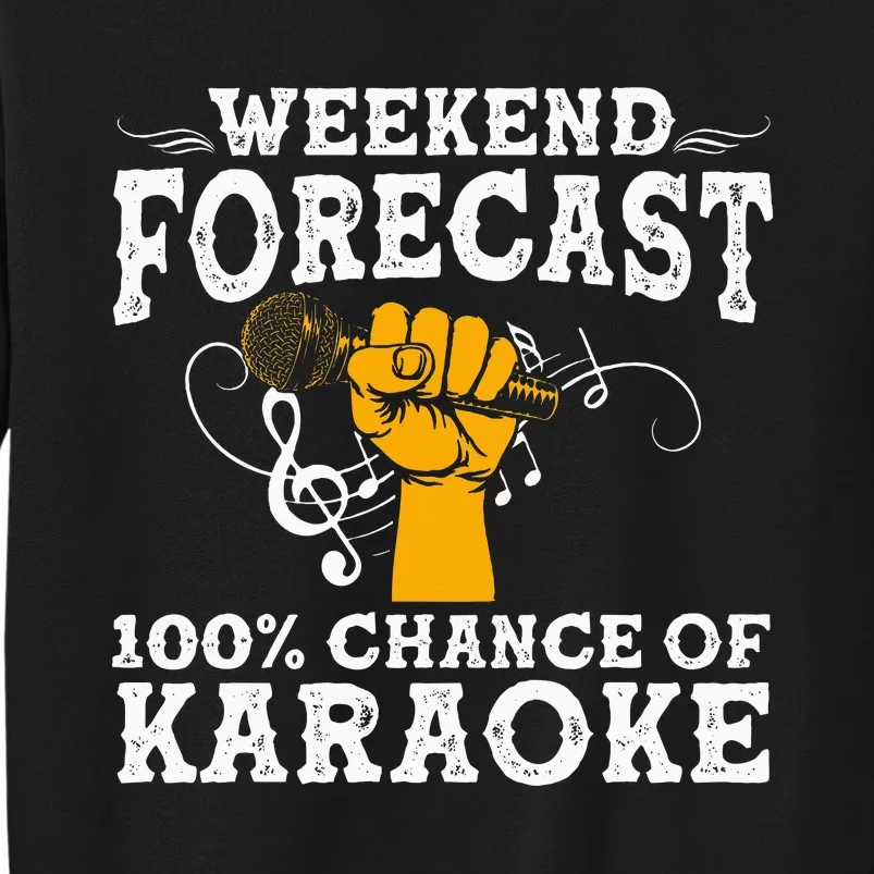 Cool Karaoke Art Women Karaoke Box Microphone Singing Tall Sweatshirt