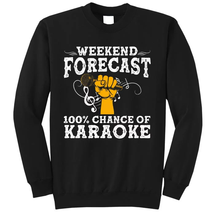 Cool Karaoke Art Women Karaoke Box Microphone Singing Tall Sweatshirt