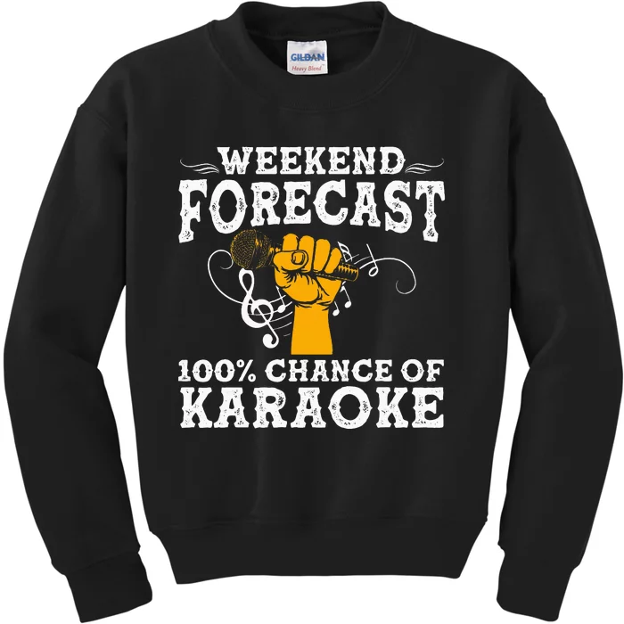 Cool Karaoke Art Women Karaoke Box Microphone Singing Kids Sweatshirt