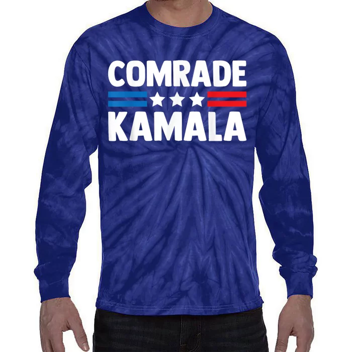 Comrade Kamala Anti Kamala Harris Tie-Dye Long Sleeve Shirt