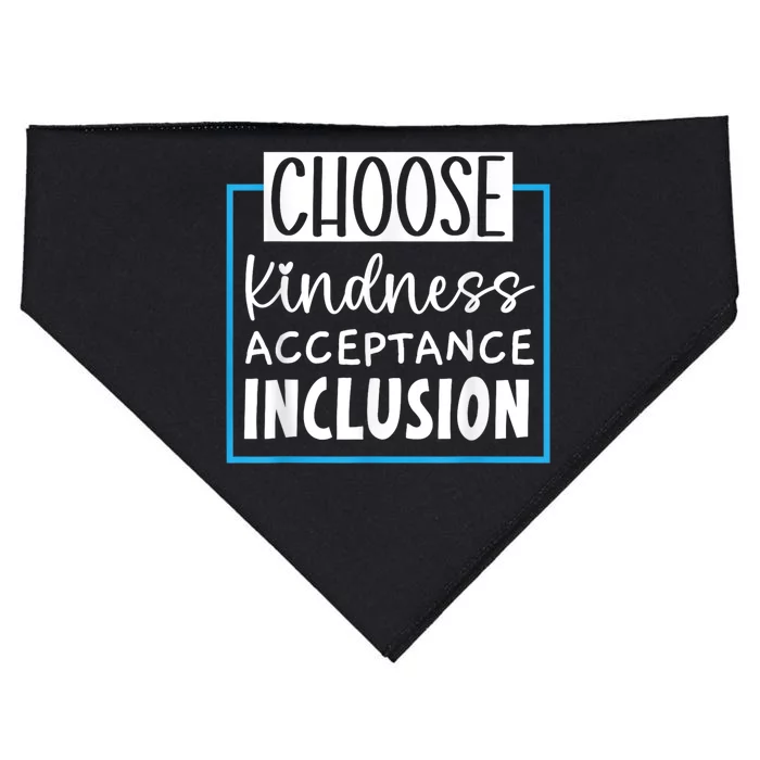 Choose Kindness Acceptance Inclusion Orange Day USA-Made Doggie Bandana