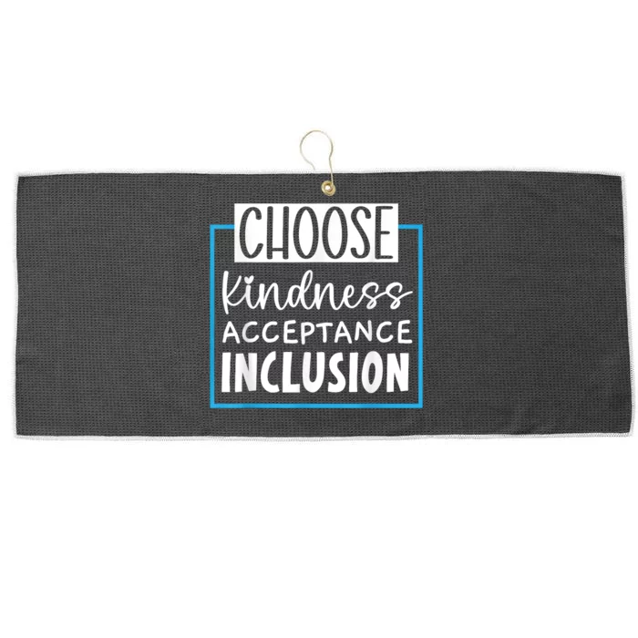 Choose Kindness Acceptance Inclusion Orange Day Large Microfiber Waffle Golf Towel