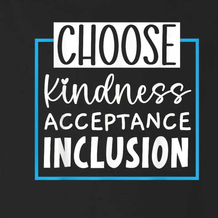 Choose Kindness Acceptance Inclusion Orange Day Toddler Long Sleeve Shirt