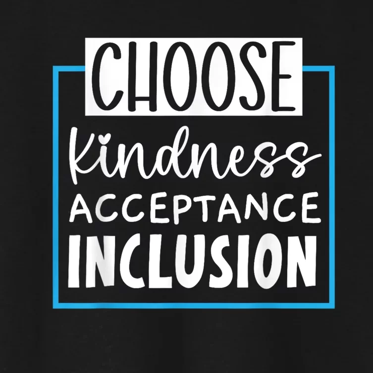 Choose Kindness Acceptance Inclusion Orange Day Women's Crop Top Tee