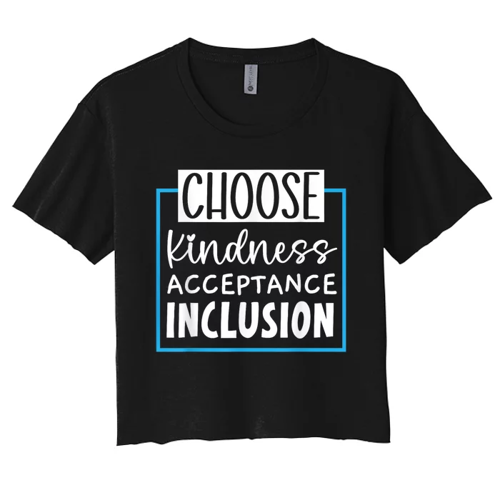 Choose Kindness Acceptance Inclusion Orange Day Women's Crop Top Tee