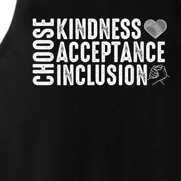 Choose Kindness Acceptation Inclusion Unity Day Orange Kids Ladies Tri-Blend Wicking Tank