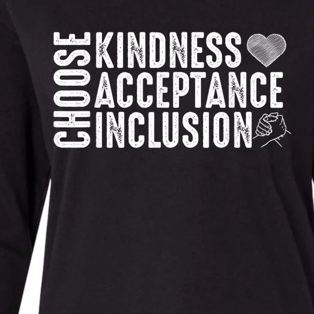 Choose Kindness Acceptation Inclusion Unity Day Orange Kids Womens Cotton Relaxed Long Sleeve T-Shirt