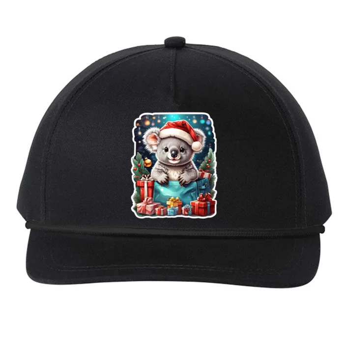 Christmas Koala Bear Snapback Five-Panel Rope Hat